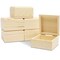 6 Pack Unfinished Wooden Boxes with Hinged Lids, Pinewood Magnetic Wood Box for Crafts, Jewelry Storage (3.5 x 3.5 x 2 In)